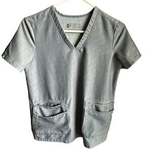 Figs V-Neck Casma 4 Pockets Medical Nurse Doctor Hospital SCRUB TOP Size XXS EUC